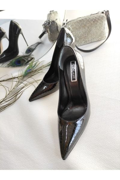 Kadın Rugan Kroko Stiletto