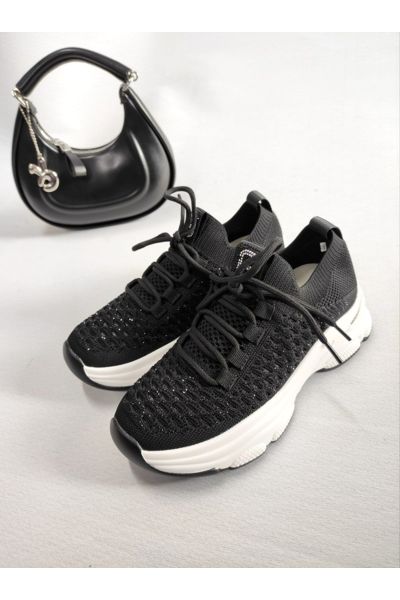 KADIN İTHAL TRİKO TAŞLI SNEAKER