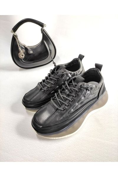 KADIN KROKO DESEN HAKİKİ DERİ SNEAKER